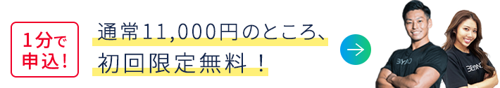 通常11,000円のところ、初回限定無料